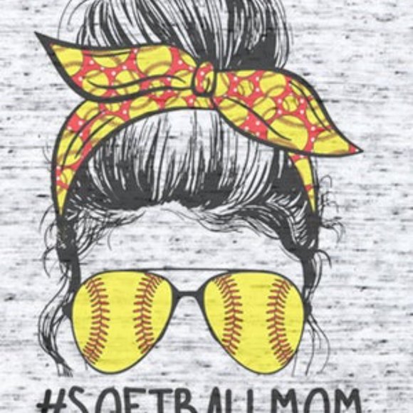 💜 New Softball Mom T Shirt - Picture 2 of 3